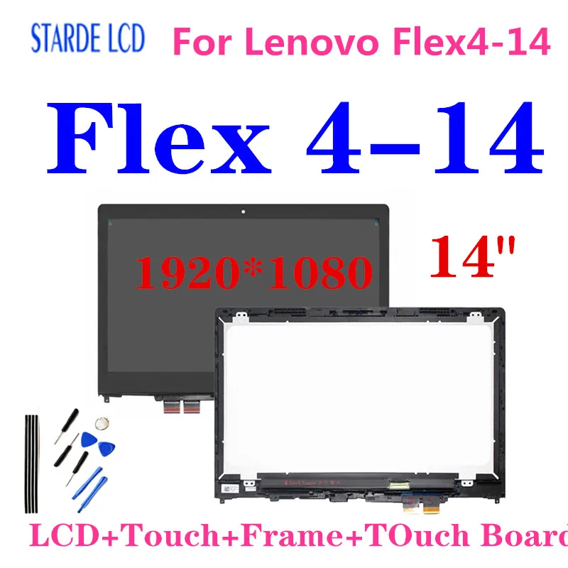Оригинальный ЖК-дисплей 14 "для Lenovo Flex4-14 Flex 4-14 F4-14 1920*1080 с сенсорным экраном и