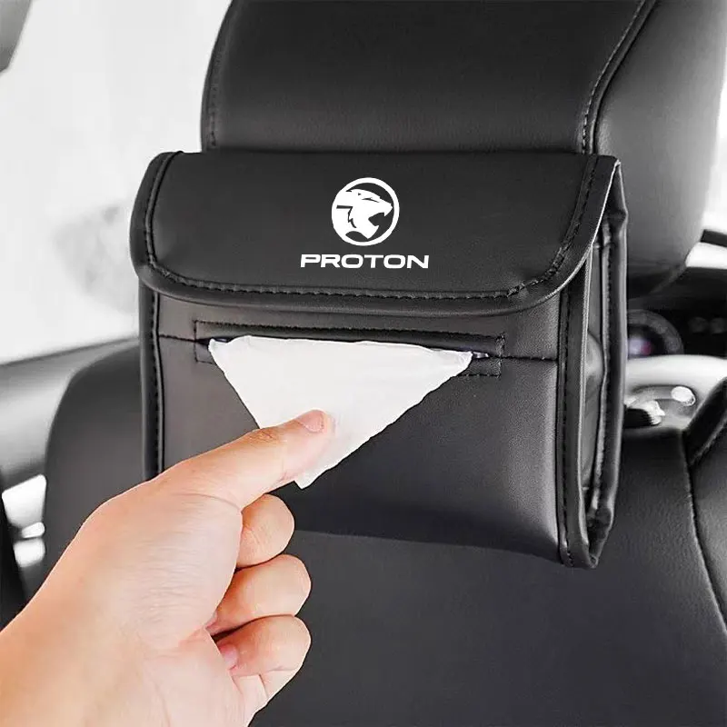 

Car Leather Tissue Bag Car Backseat Tissue Case Storage For Proton Exora Iriz Persona Saga Waja Wira X50 X70 Preve Savvyin Spira