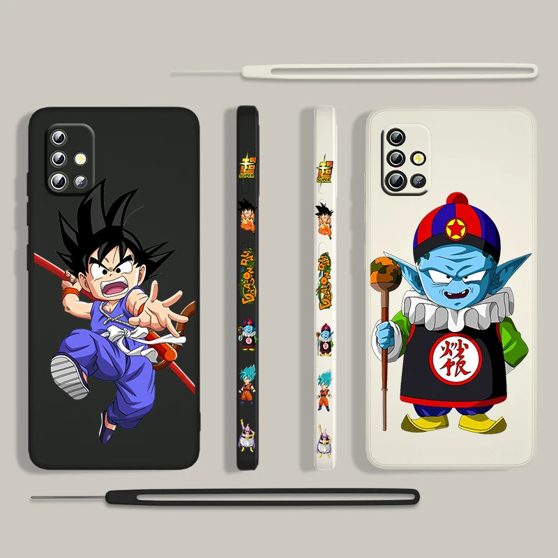 

Dragon Ball Anime DBZ For Samsung Galaxy A73 A53 A33 A52 A32 A22 A71 A51 A21S A03S A50 5G Liquid Left Rope Phone Case Capa Cover