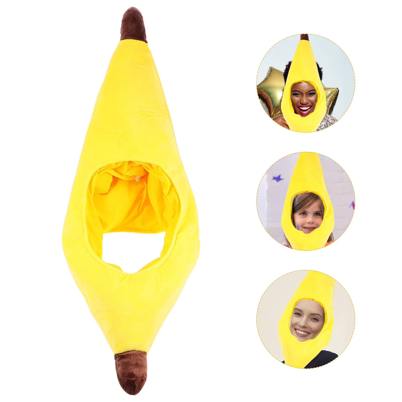 

Banana Headgear Funny Party Hat Headdress Novelty Role Play Outfits Halloween Gifts Shape Decorative