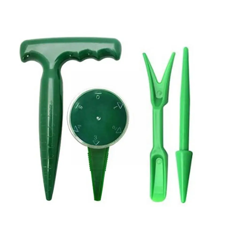 

4 Pcs Planter Handheld Sowing Seeds Dispenser Set Plant Transplanting Tool Tool Sowing ABS Drilling Kit Seeder L4S1