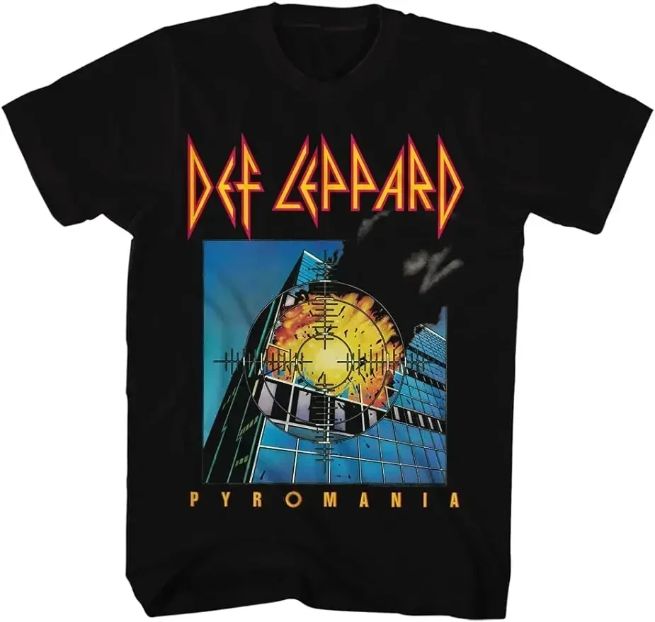 Leppard 80s тяжелые волосы металлическая лента Rock and Roll pyрумыния взрослая футболка