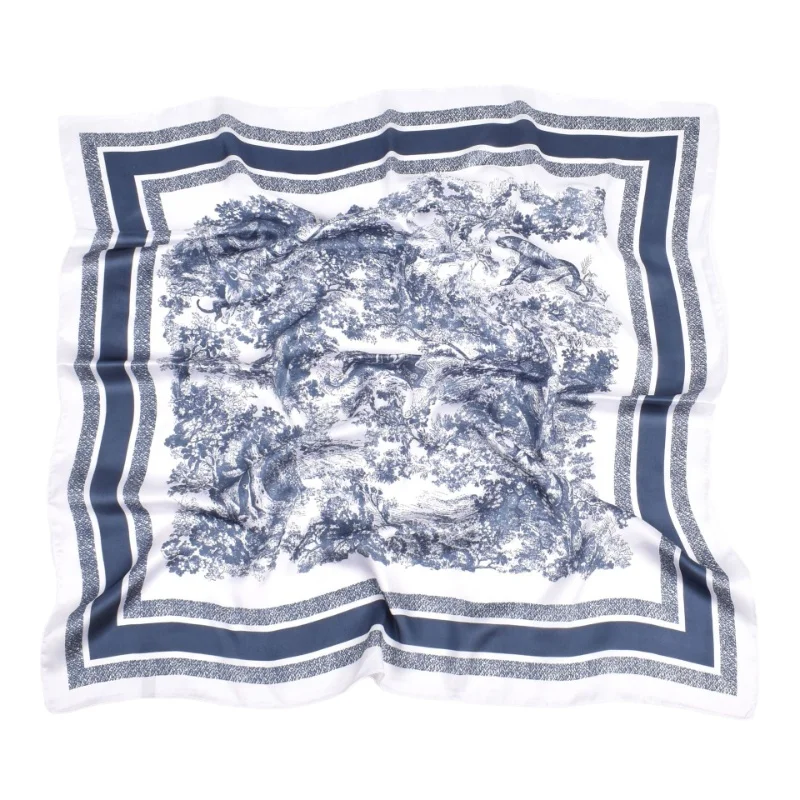 

2023 Spring New Luxury Design Silk Scarf 70*70cm Lady Beach Sunscreen Small Headscarf Animal Prinyed Designer Shawl Women Hijab