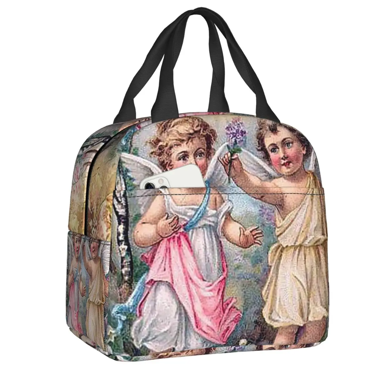 

Портативный Ланч-бокс «викторианский ангел», герметичный винтажный охладитель «Ангел», термоизолированная сумка для еды, для детей и школь...