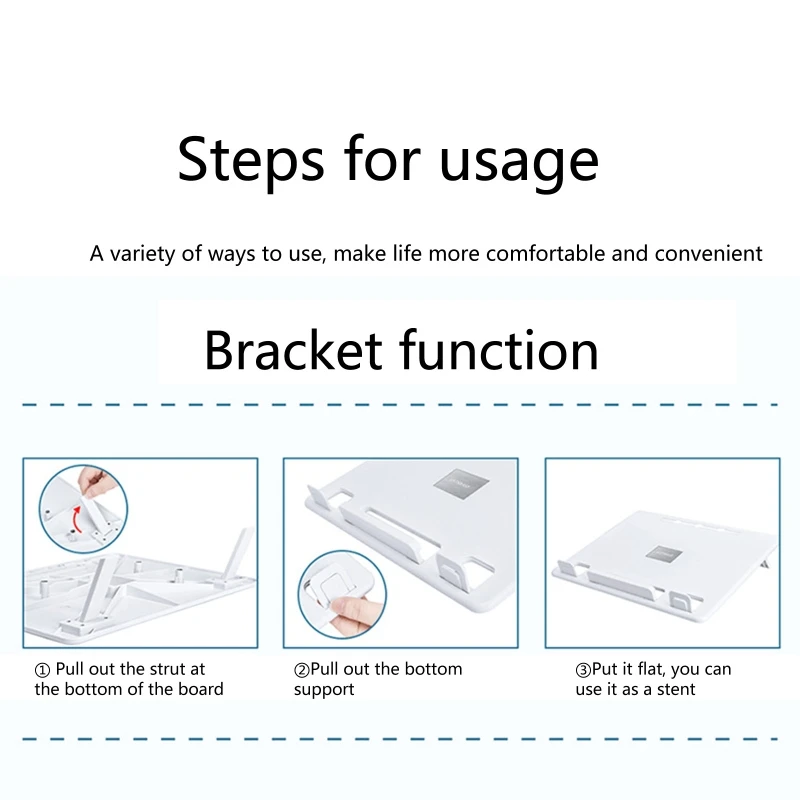 Регулируемая по высоте подставка для ноутбука эргономичная Алюминиевая