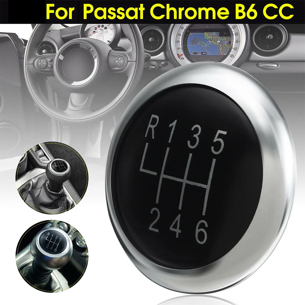 

1 * крышка ручки переключения передач для Passat B6 05-11 B7 10-14 Cc 09-12, черная хромированная крышка ручки переключения передач ABS, 6 скоростей, хромиров...