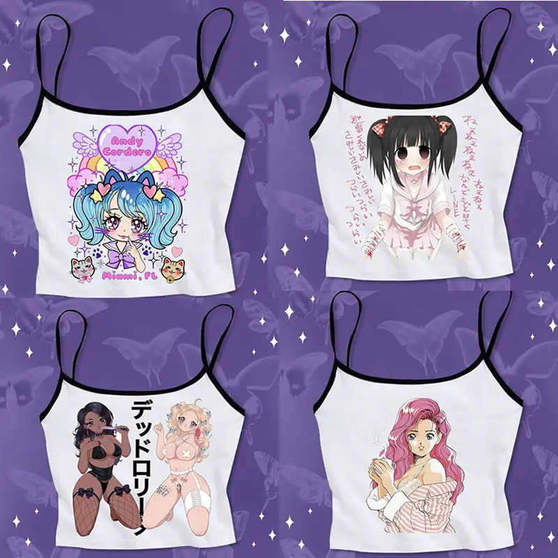 Укороченный Топ розовый в готическом стиле y2k каваи |