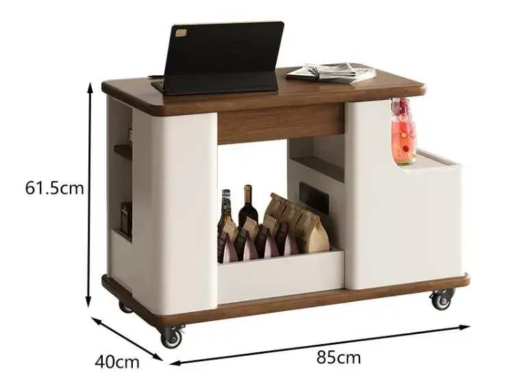 Передвижной чайный столик в минималистском стиле можно поднять диван приставной