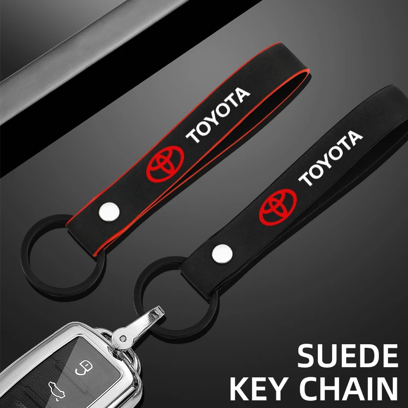 Автомобильный брелок для ключей из замшевой веревки Toyota avensis auris hilux Corolla Camry RAV4 Yaris