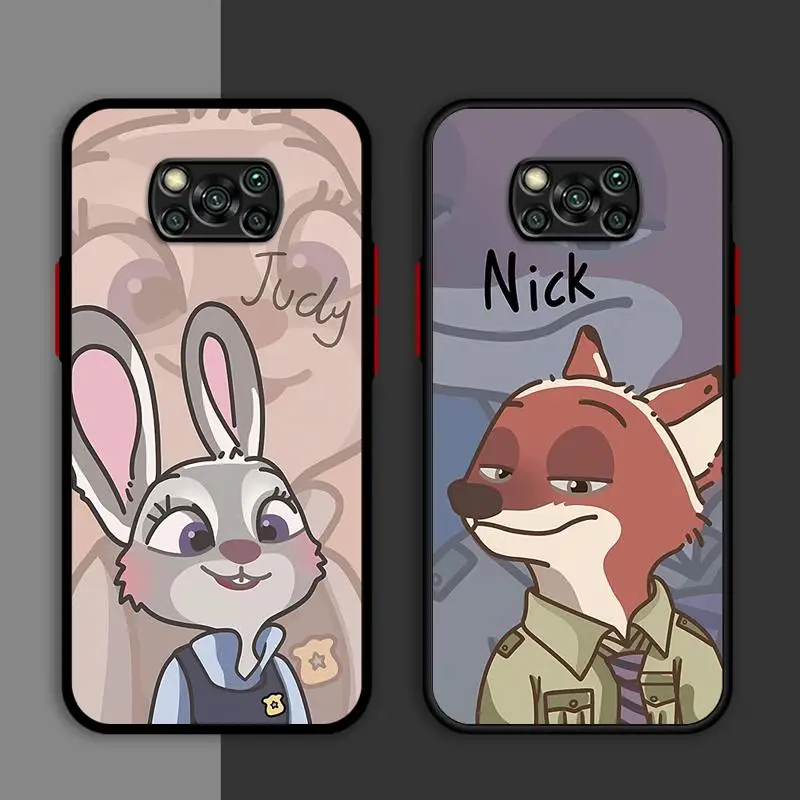 phone cases for Xiaomi Mi Poco X4 Pro 14 M5 11 C40 11T funda case X3 NFC 13 12 Luxury Cover Disney Zootopia Judy Wilde
