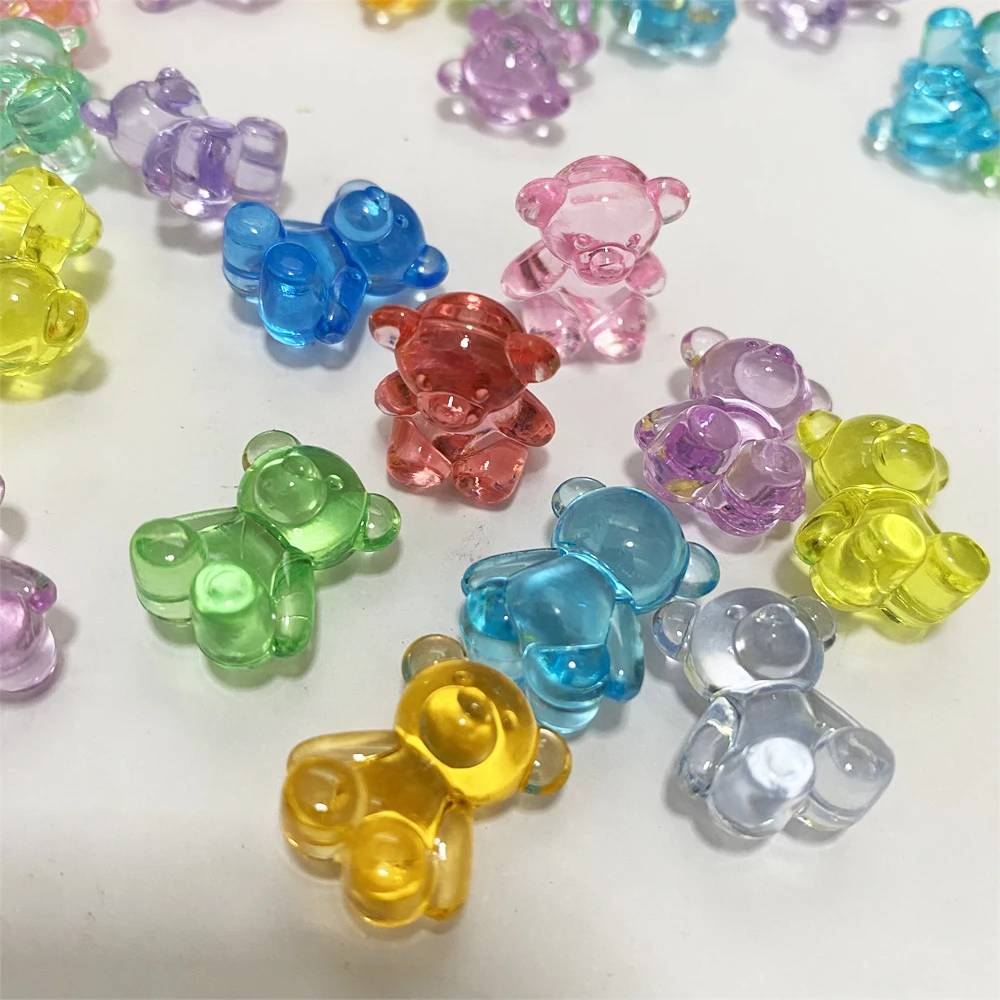 Акриловые прозрачные мини-игрушки в форме медведя 10/20/50 шт