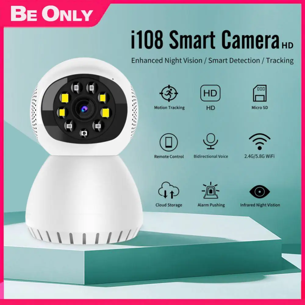 

Night Vision Wifi Survalance Camera Security 5g Security Monitor Automatic Human Tracking Full Color Surveillance Camera 720p