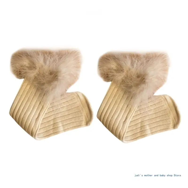 1 пара детских носков с перьями милые носки до колена кружевной отделкой и