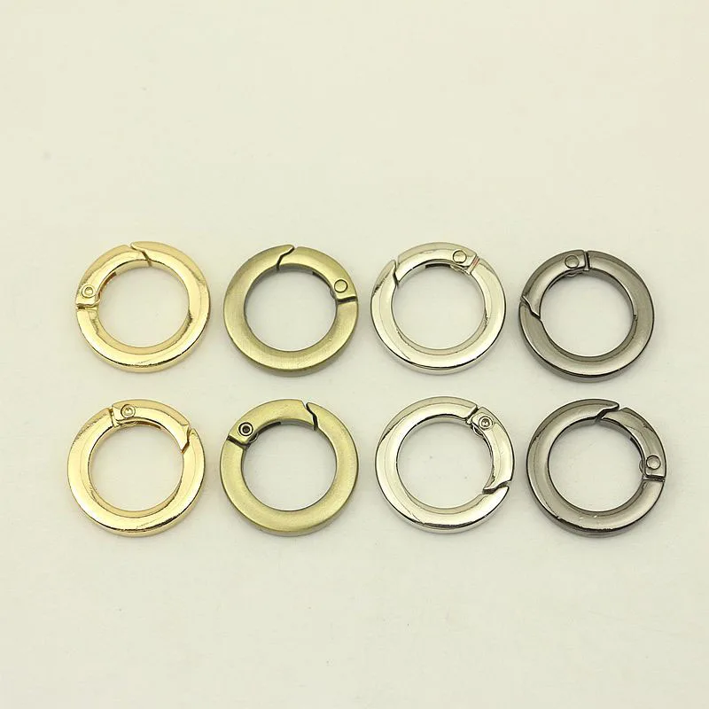 

5Pcs 16mm Flat Metal Spring Rings Bag Strap Hook Buckle Handbag O Ring Connector Belt Clasp Dog Collar Buckles DIY Accessory