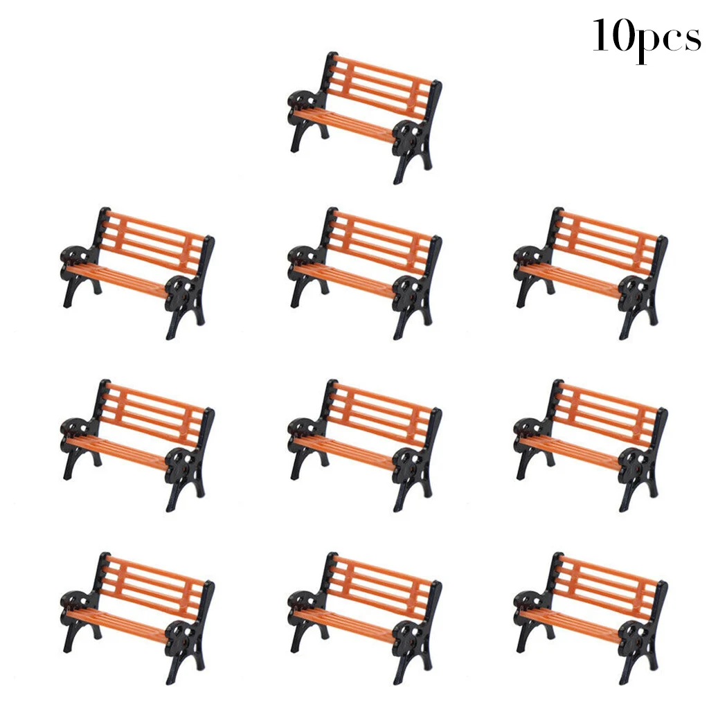 

Brand New Model Park Bench Garden Decoration 0.79*0.55*0.35inch/2*1.4*0.9cm Bench Chair For HO TT Scale Plastic