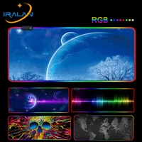 Gaming Mouse Pad Computer Mousepad RGB Large Mouse Pad Gamer XXL Mouse Carpet Glow Big Mause Pad Desk Play Mat with Backlit