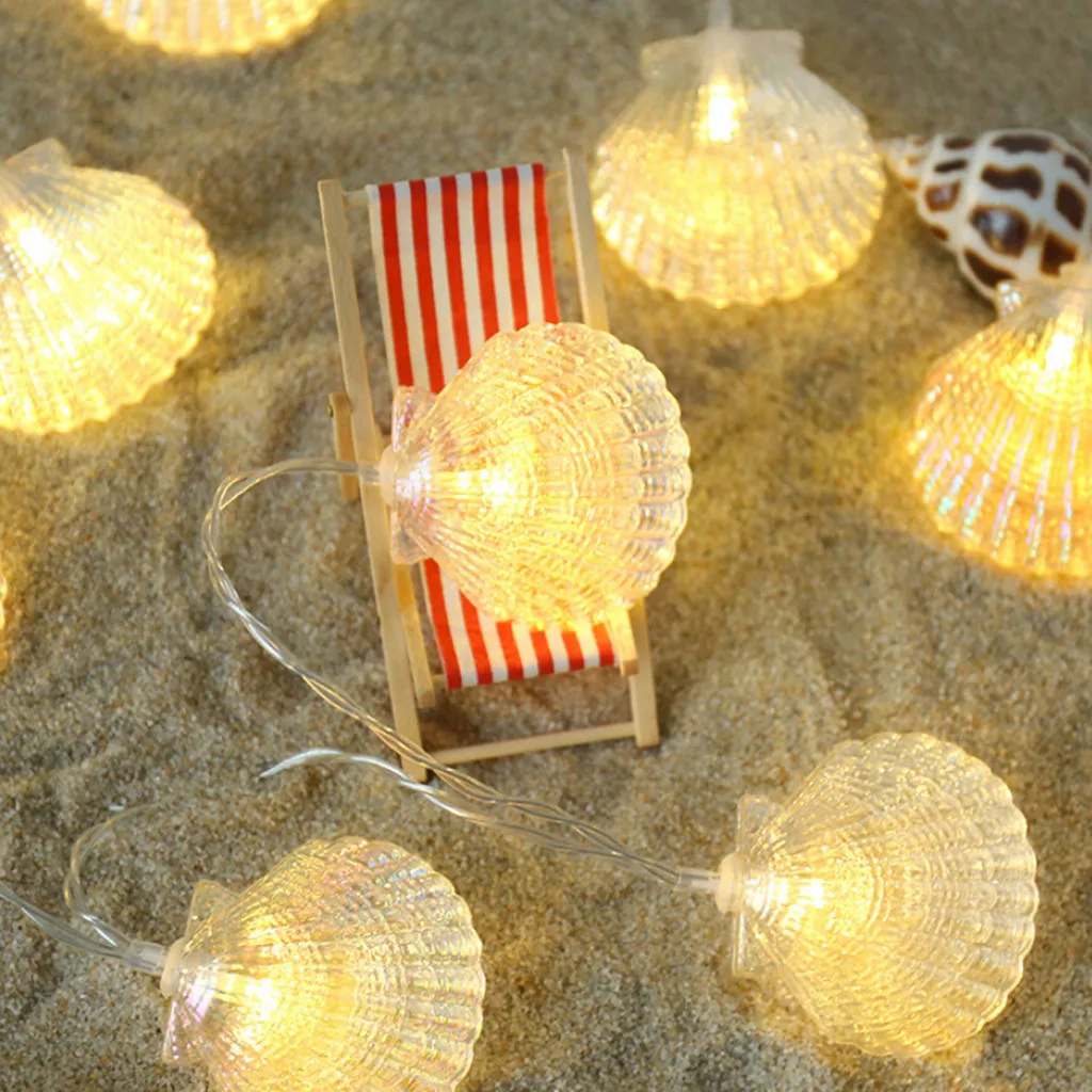 

1.5m 10 Lamp Seahorse Light String Seahorse Shell Marine Battery String Lamp Girls Bedroom Home Decoration Lamp String Light