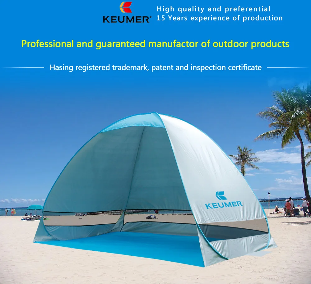 Keumer 2022 New Ultra Light Outdoor Instant Pop-up Beach Tent for 2-3 Person UV Protection Waterproof Recreation Tourist Tents - купить по