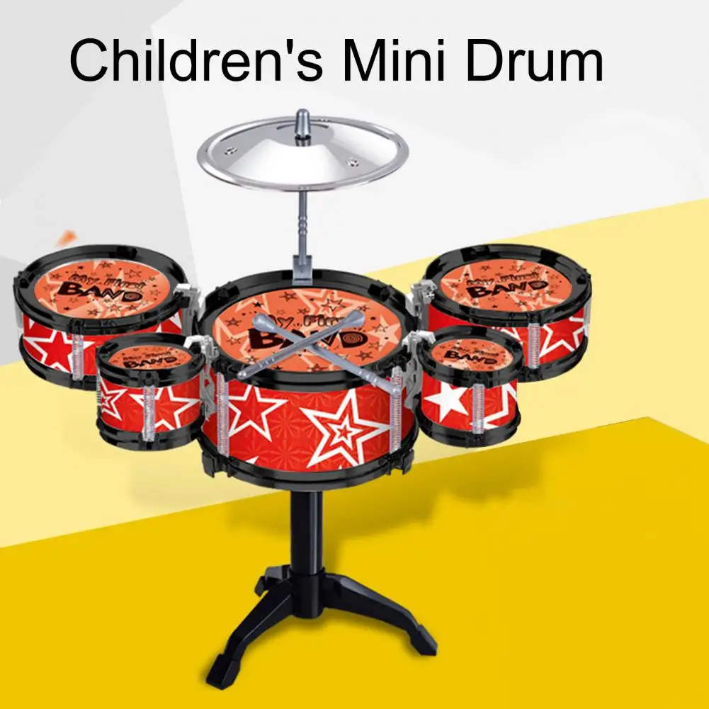 

Popular Drum Toy Increase Rhythm Sense Simulated Convenient Children Kid Jazz Drum Set Montessori Educational Toys