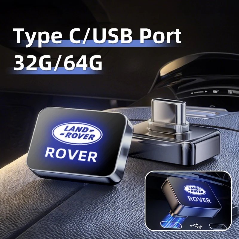 Фото Автомобильные аксессуары: Металлическая USB-флешка Type-C для хранения музыки для Land Rover Freelander 2 L2 LF, Discovery 3 4 L319 L462 №1