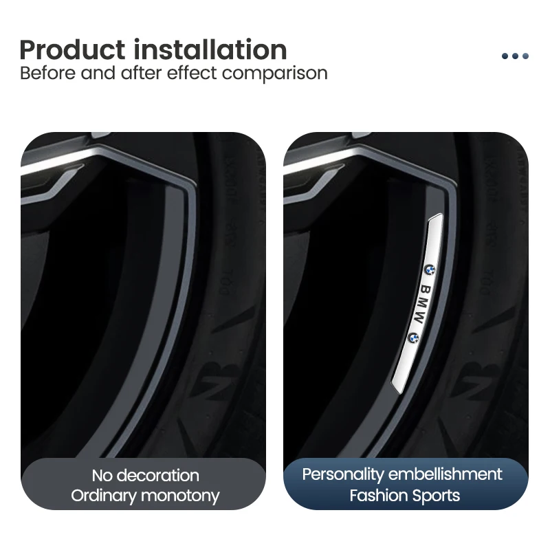 Фото Наклейки на колесные диски для тюнинга автомобилей BMW (E46, E39, E90, E60, E36, F30, F10, E34, E30, F20, E92, M3, M4, X5, X6) №2