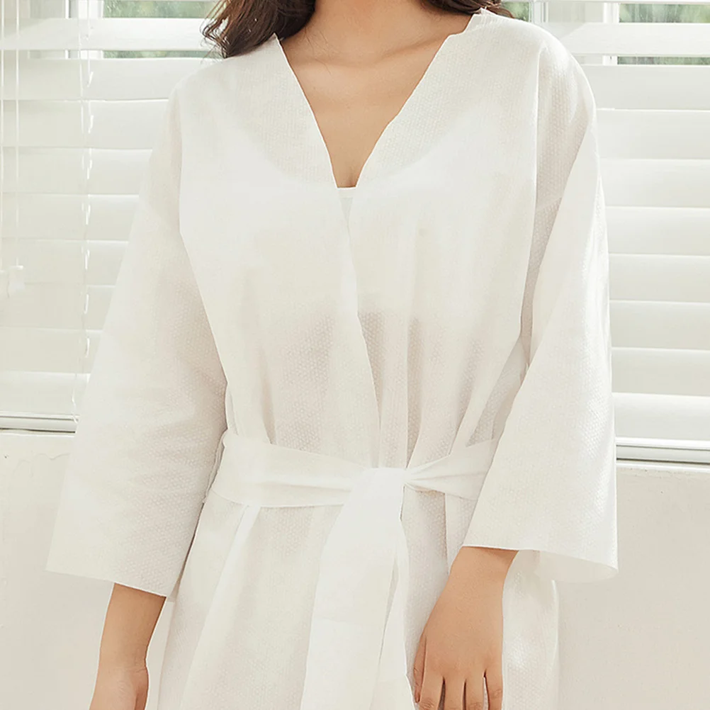

Disposable Bathrobe Disposable Robe Disposable Bath Skirt Beauty Salon Robe Salon Clients Robe