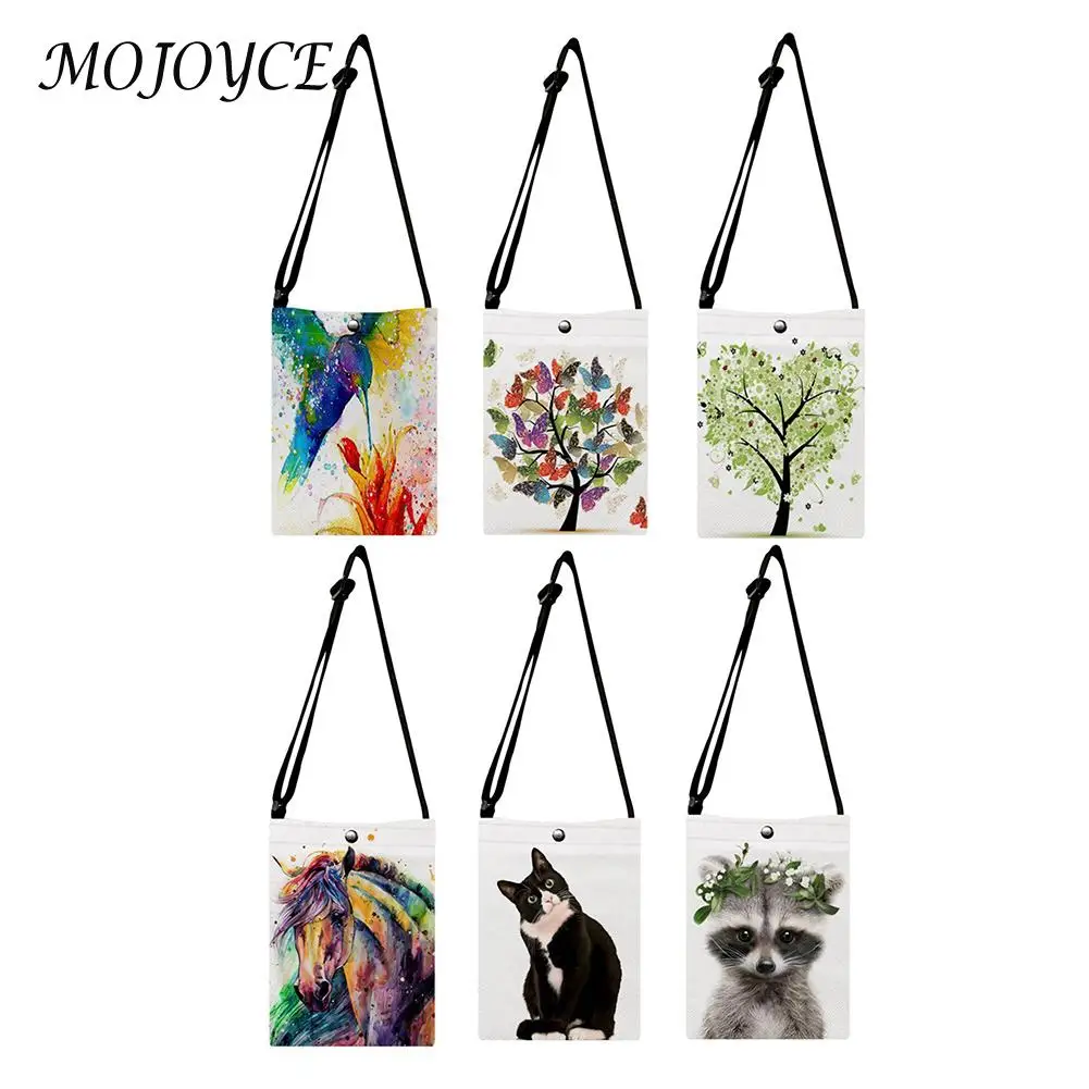 

Flannel Women Crossbody Bags Women Vintage Animal Printed Shoulder Bag Handbag Casual Ladies Purse for Shopping
