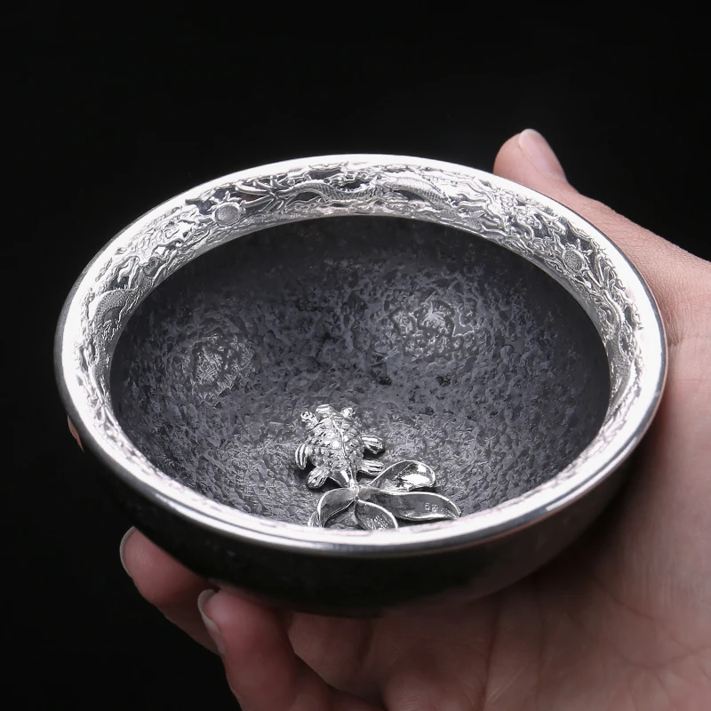 Jiazhanyao Li Jiadun Tianmu украшение красочный Серебряный керамический чай кунг-фу Мастер