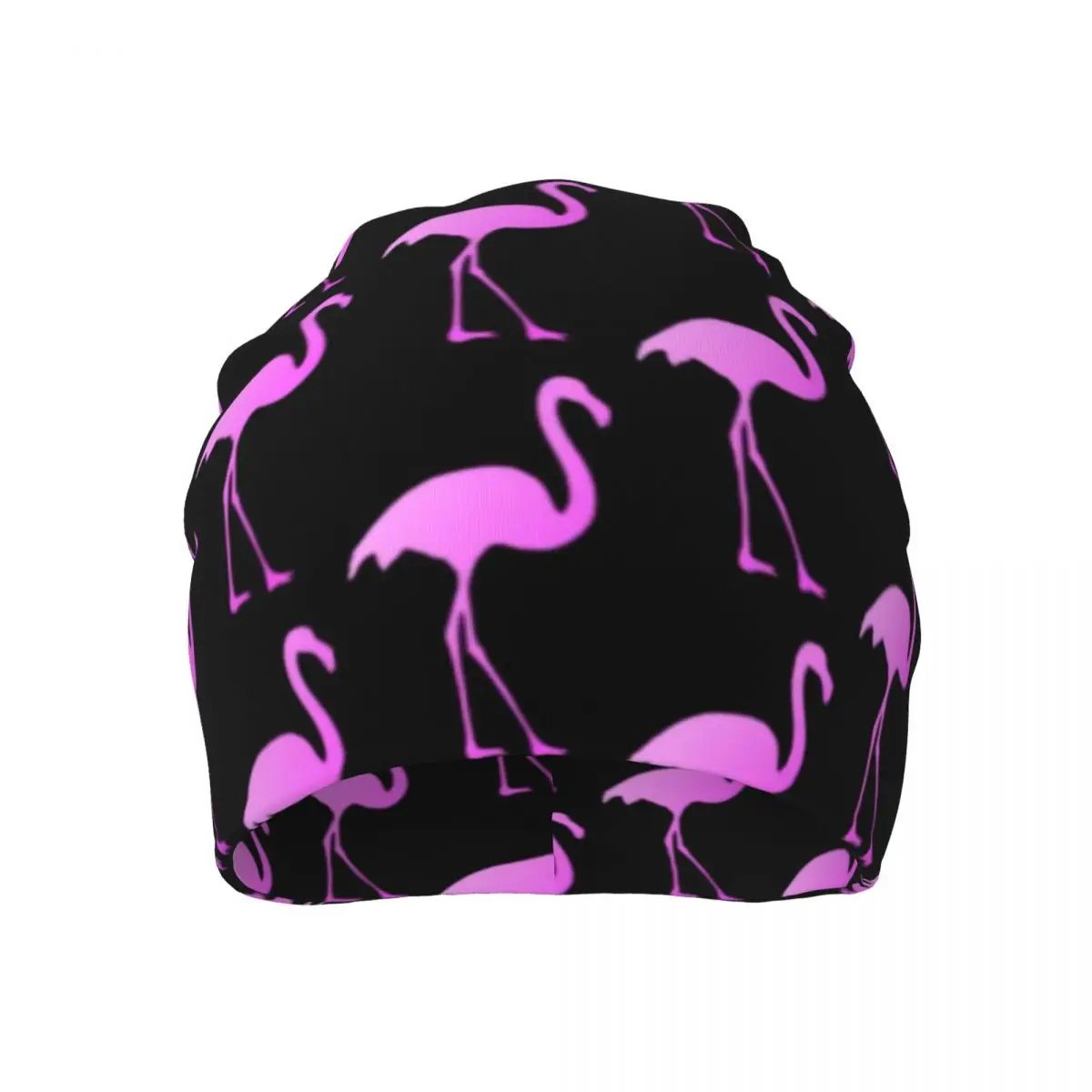 

Pink Flamingo Thin Beanie Tropical Bird print Crazy All Seasons Knitted Hat Man Woman Casual Skullies Beanies