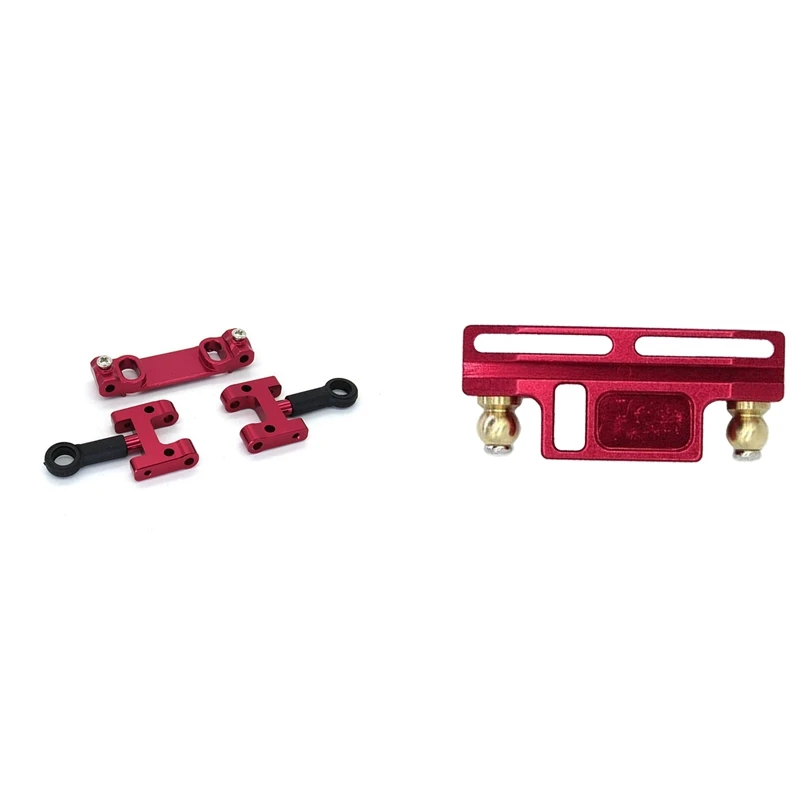 

Для WPL D12 1/10 набор металлических верхних поворотных рычагов запасная красная и металлическая рулевая группа в сборе Фотоэлементы красный