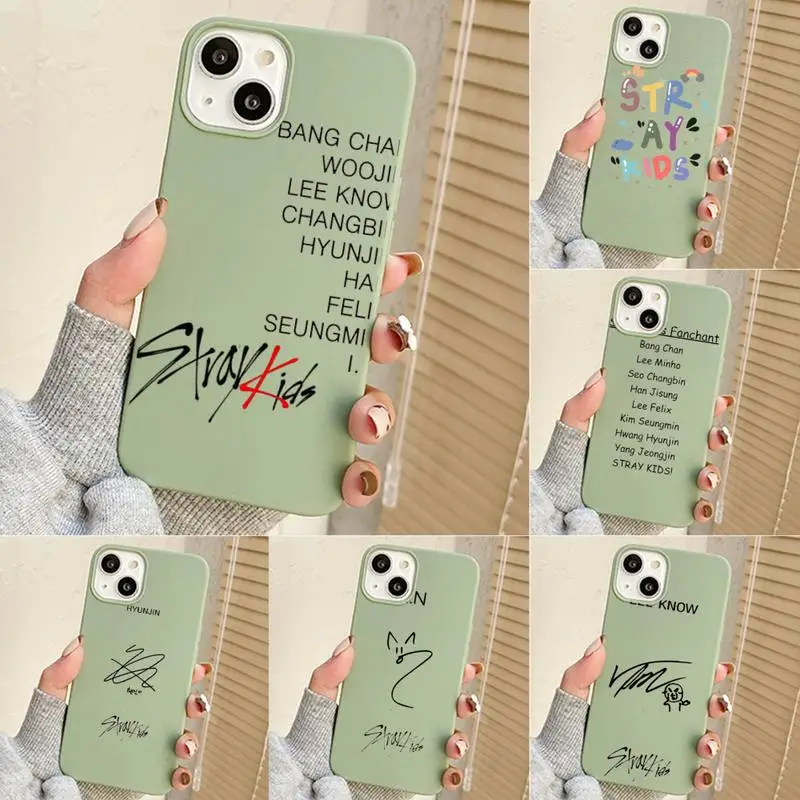 

Hot Kpop Stray Kids Phone Case For Iphone 7 8 Plus X Xr Xs 11 12 13 Se2020 Mini Mobile Iphones 14 Pro Max Case