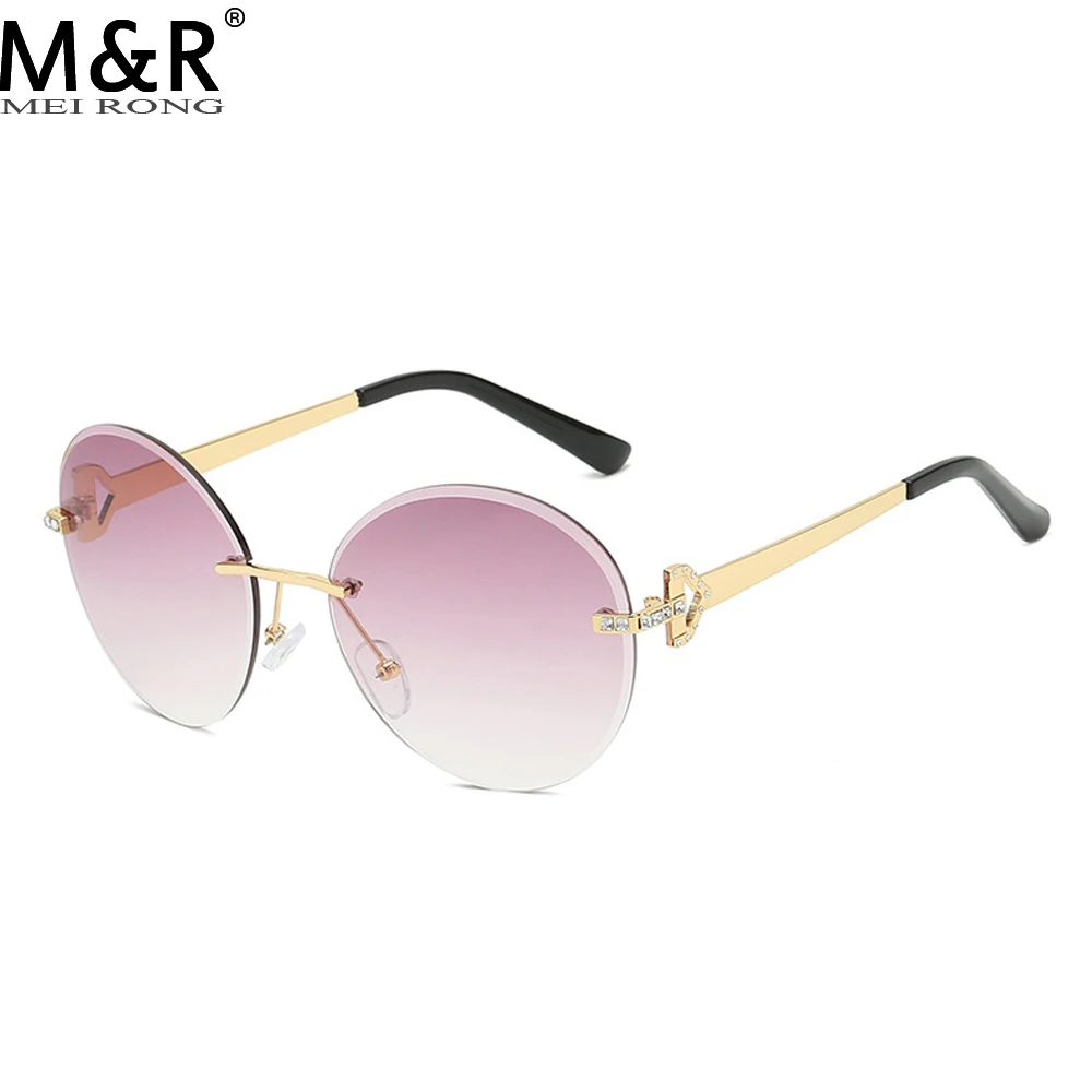 

2023 Fashion New Women's Round Sunglasses Brand Designer Gradient Metal Eyeglass Frame Men's Outdoor Cycling Glasses Gafas UV400