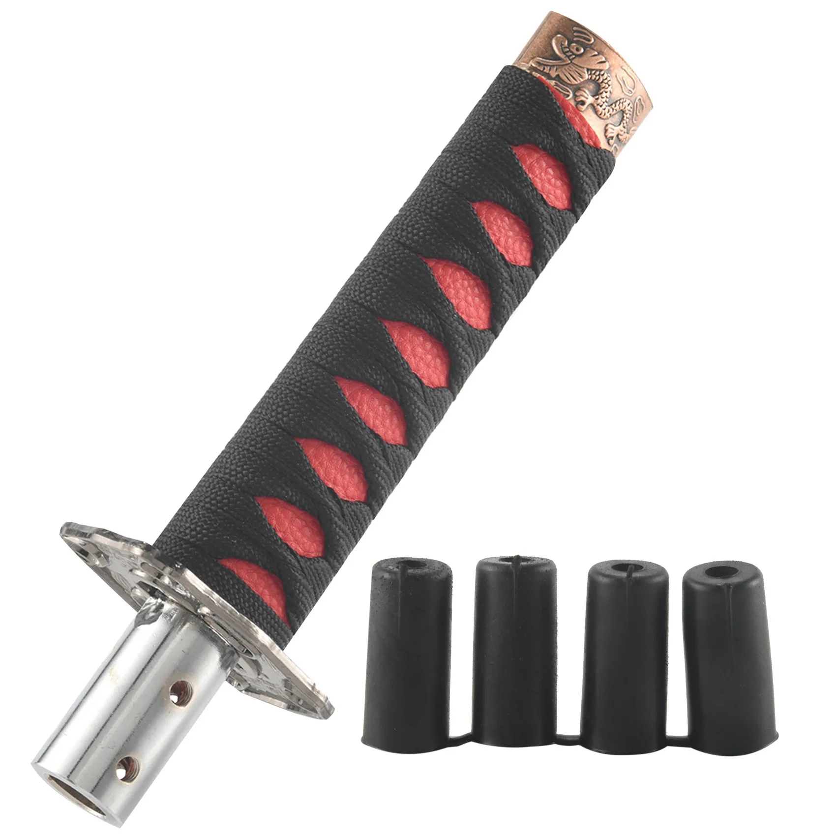 

Universal Samurai Sword Gear Shift Knob Shifter Katana Metal Black+Red 15cm
