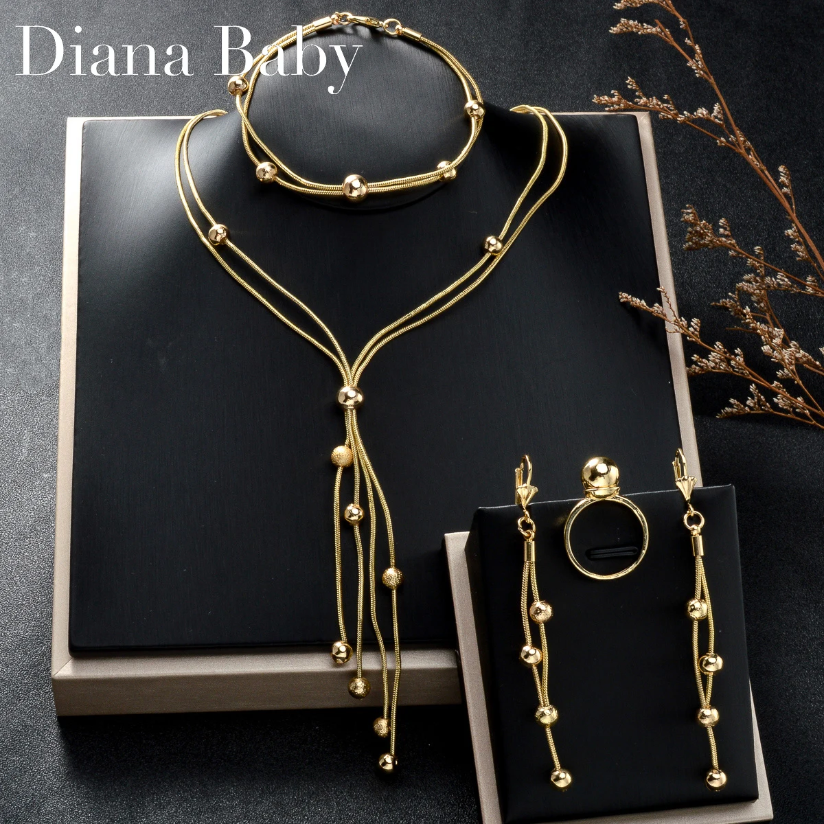 Модные ювелирные изделия Diana baby Свадебные Ювелирные наборы невесты с