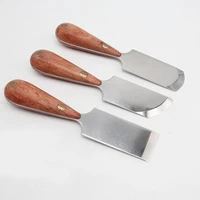 leather cutting knife leather skiving paring knife drum cut m390 powder steel rosewood handle diy handmade professional tool