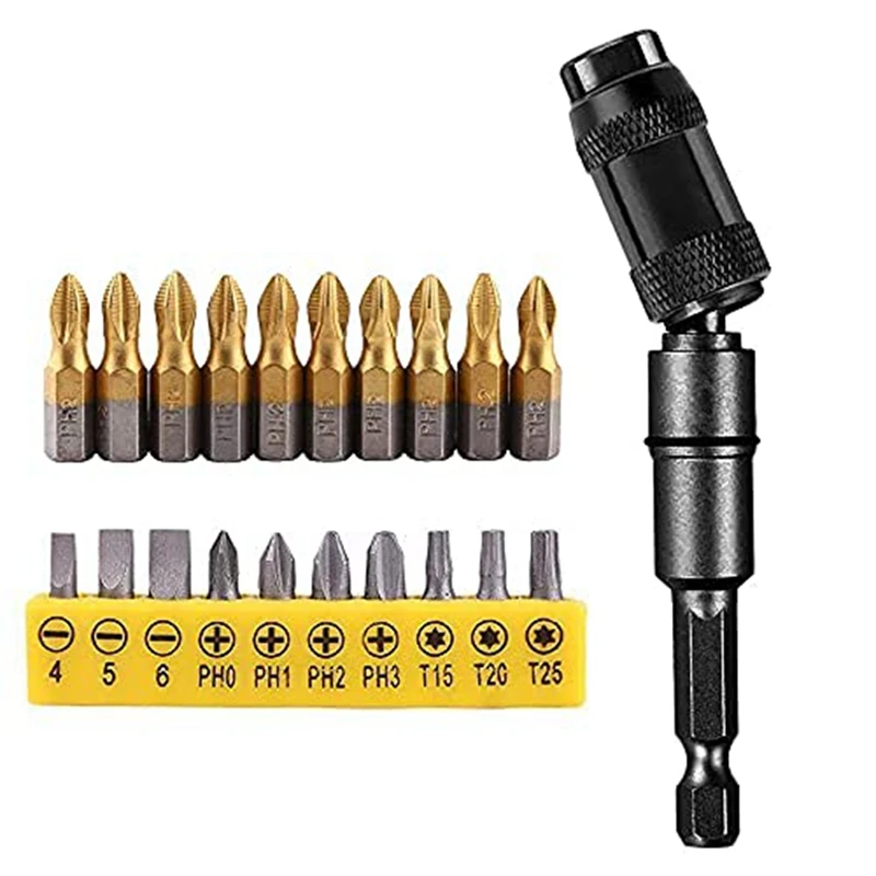 

1/4 дюймовый магнитный гибкий поворотный держатель для сверл наконечник для шестигранного шуруповерта удлинитель держатель с отверткой