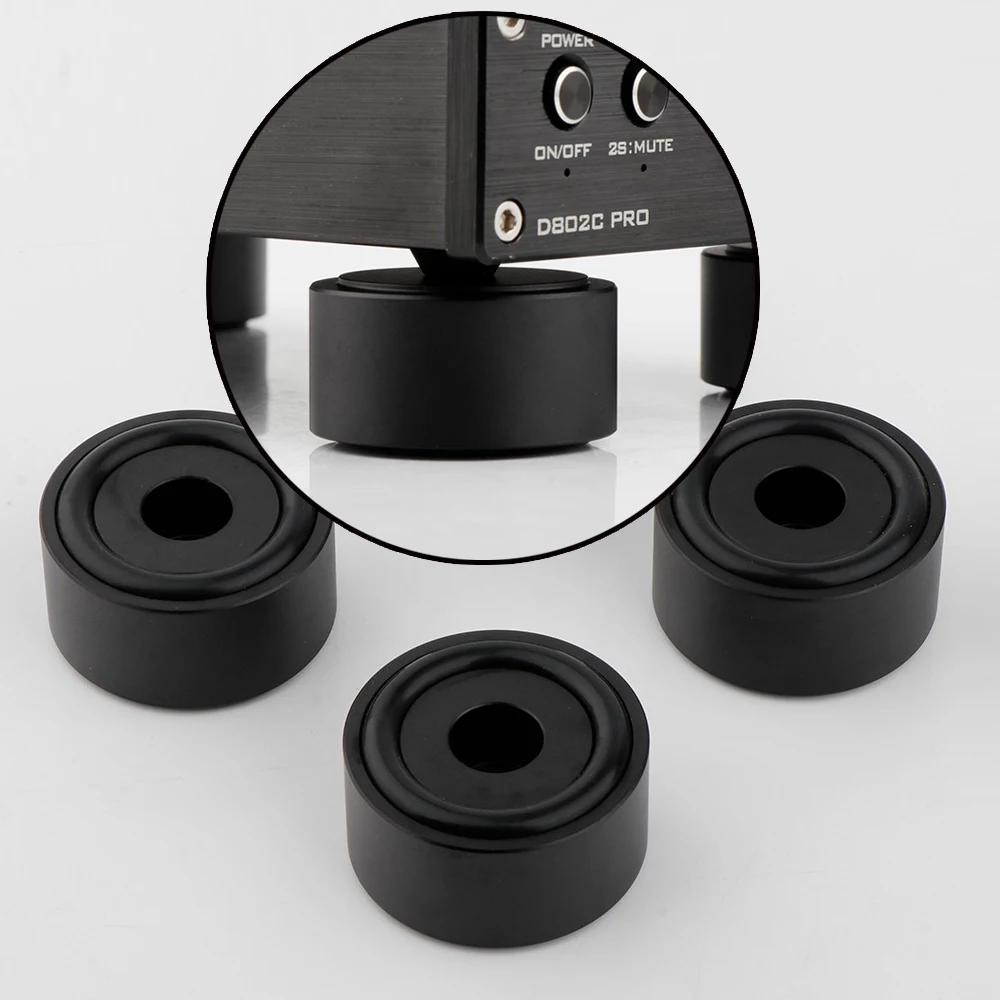 

4PCS HiFi Audio Speaker Isolation Feet 40x20MM Aluminum Vibration Proof Speaker Floor Protector for Loudspeaker/Subwoofer/Ampli