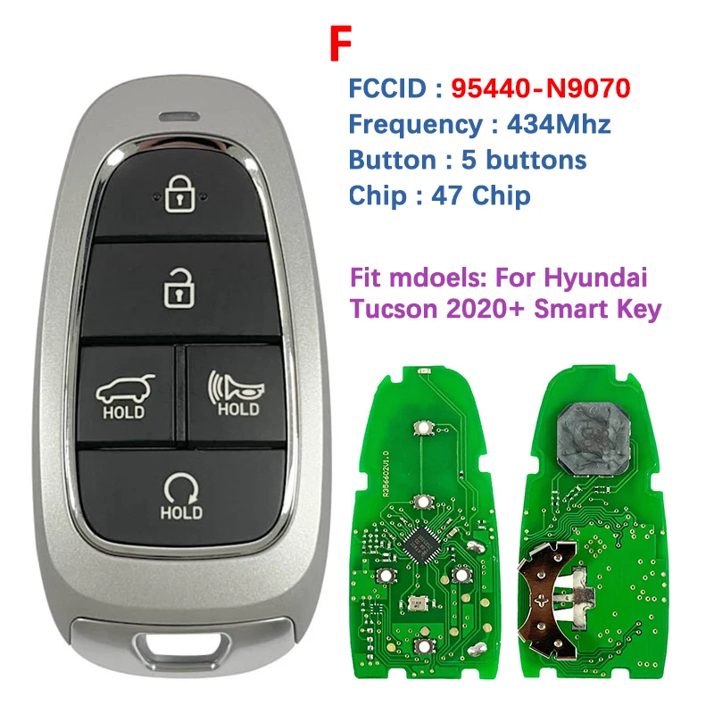 

Послепродажный ключ для Hyundai Tucson Remote 433MHz 47 Chip 95440-N9020 N9000 N9010 N9020 N9030 N9040 N9060 N9050 N9070 N9080
