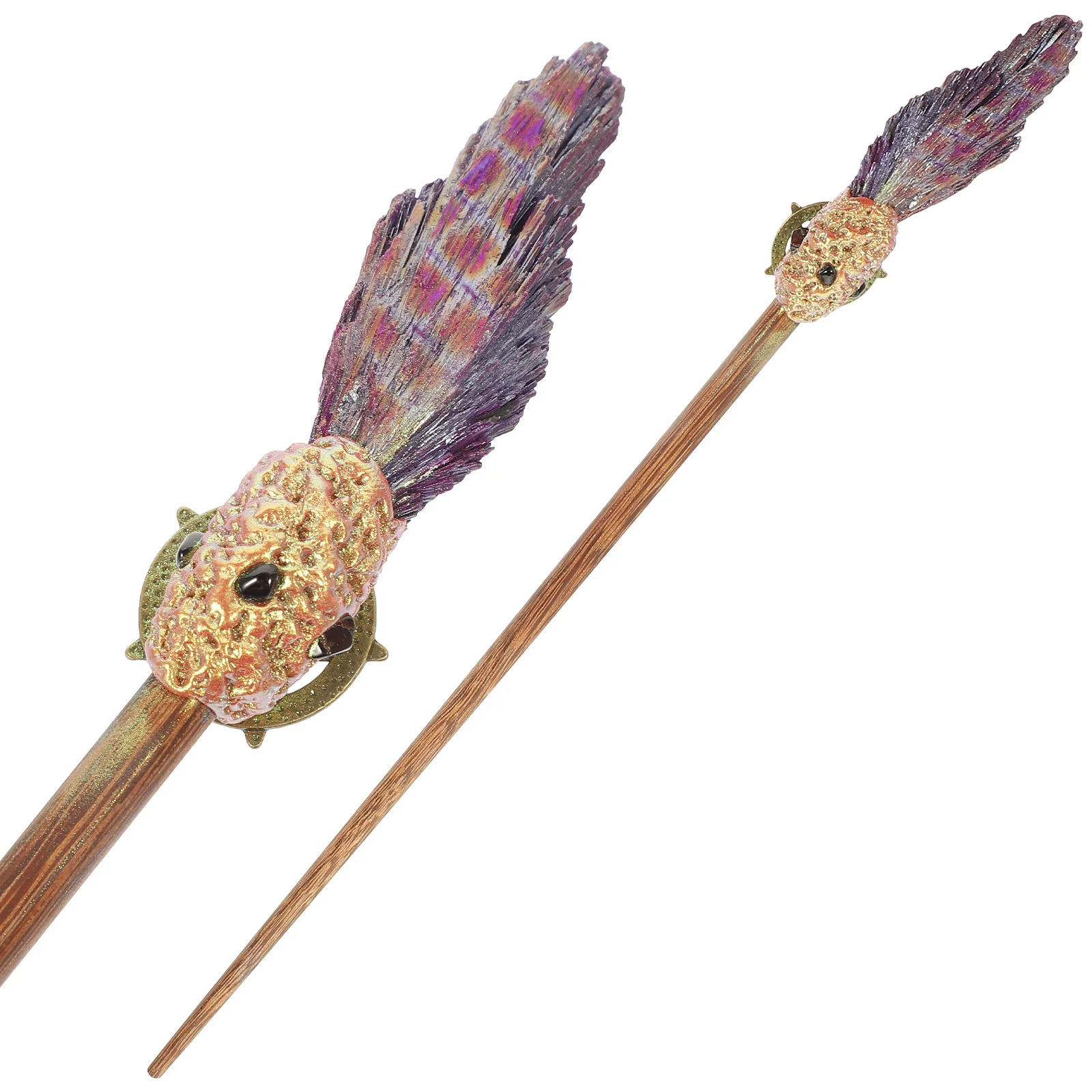 

Wand Crystal Cosplay Wizard Witchmagics Stick Scepter Supplies Natural Costumeking Home Fairy Wandsaccessories Gemstonekids