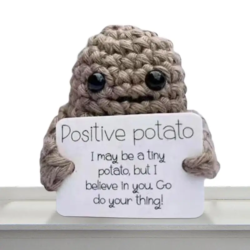 Карманная кукла-обнимашка, креативная Вязаная Шерстяная имитация картофеля, вдохновляющие обнимающие открытки, подарок на день рождения д...