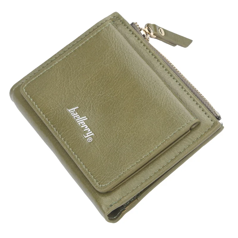 Новый женский короткий кожаный кошелек на молнии с двойной пряжкой в европейском