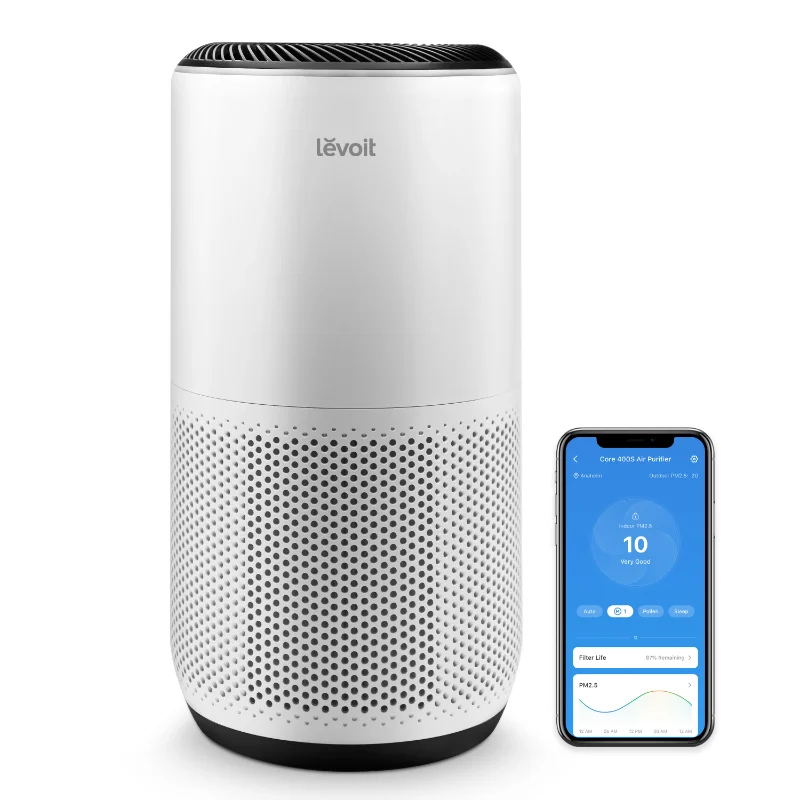 

Air Purifier Plasma Pro Core 400S, True HEPA Air Cleaner for Extra-Large Room, Smart Control