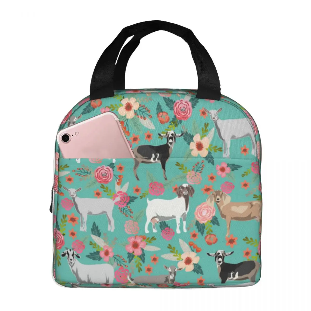 Portable Picnic Animal Oxford Lunch Box Handbags