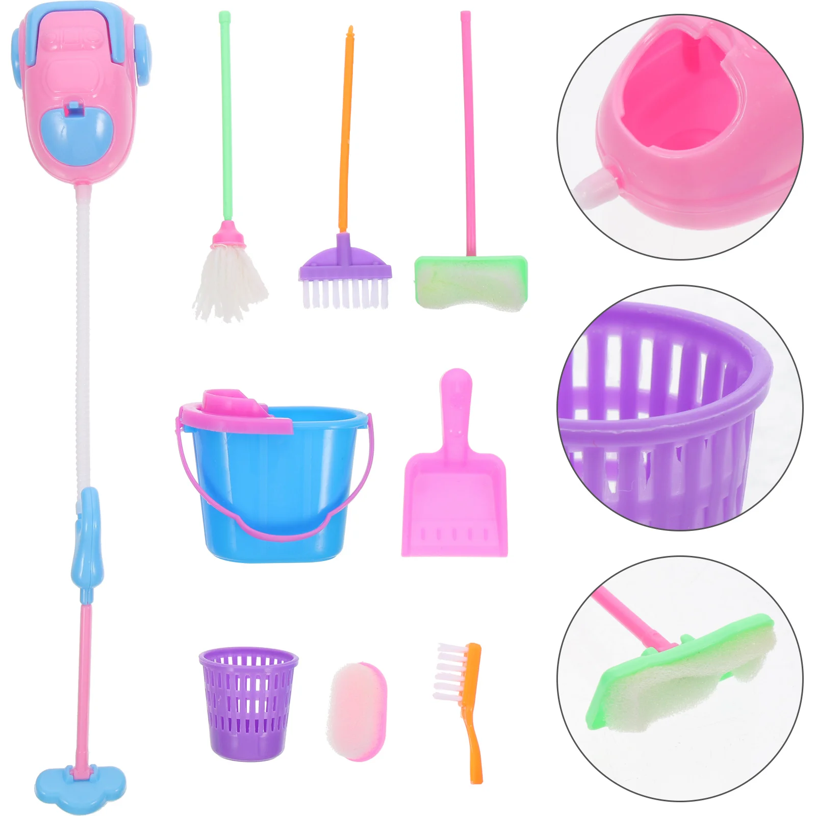 

Children Supply Funny Kids Plaything Baby Educational Toys Accessory Cleaner Interesting Cleaning Set Tools