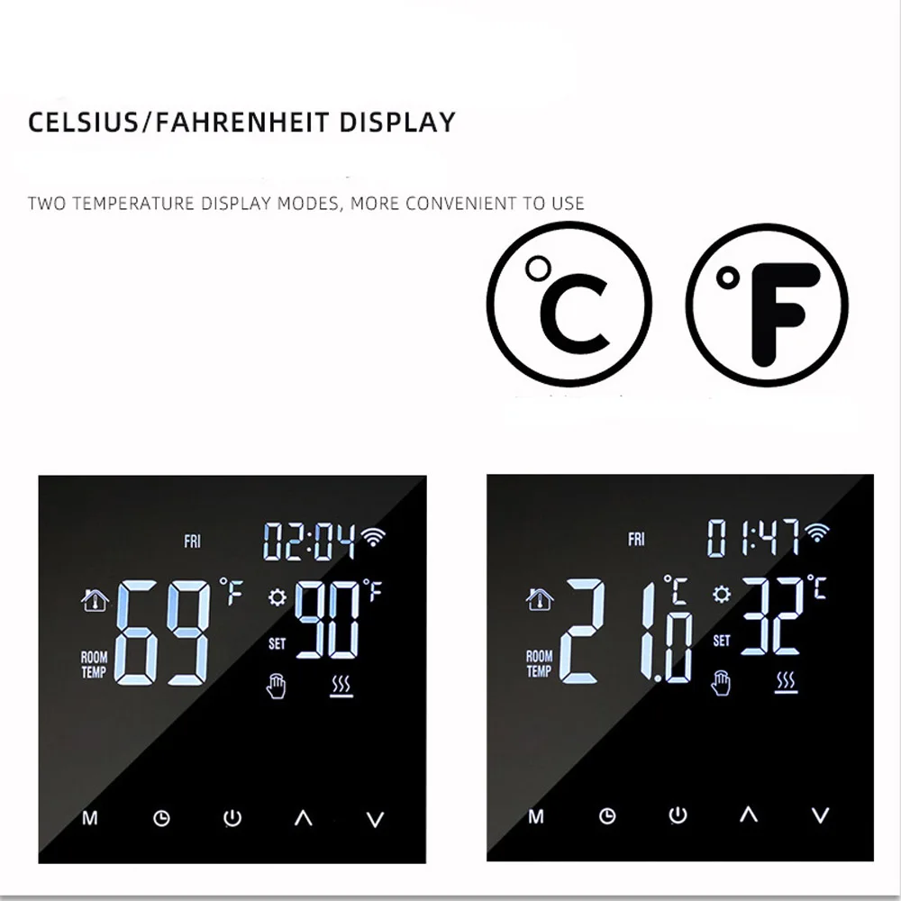 Умный термостат MAXKOSKO Tuya с Wi-Fi электрический подогреватель пола нагреватель