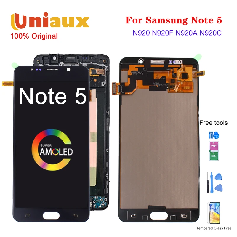 5 7 ''оригинальный AMOLED для Samsung Galaxy Note LCD N920 N920F N920A N920C дисплей сенсорный экран
