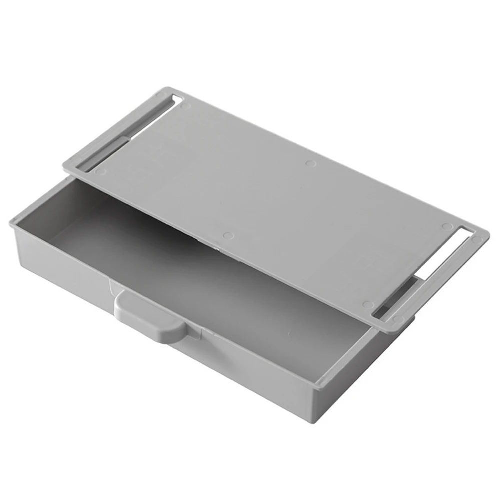 

Self Stick Pencil Tray Desk Table Storage Drawer Organizer Box Under Desk Stand Self-adhesive Under-drawer Storage