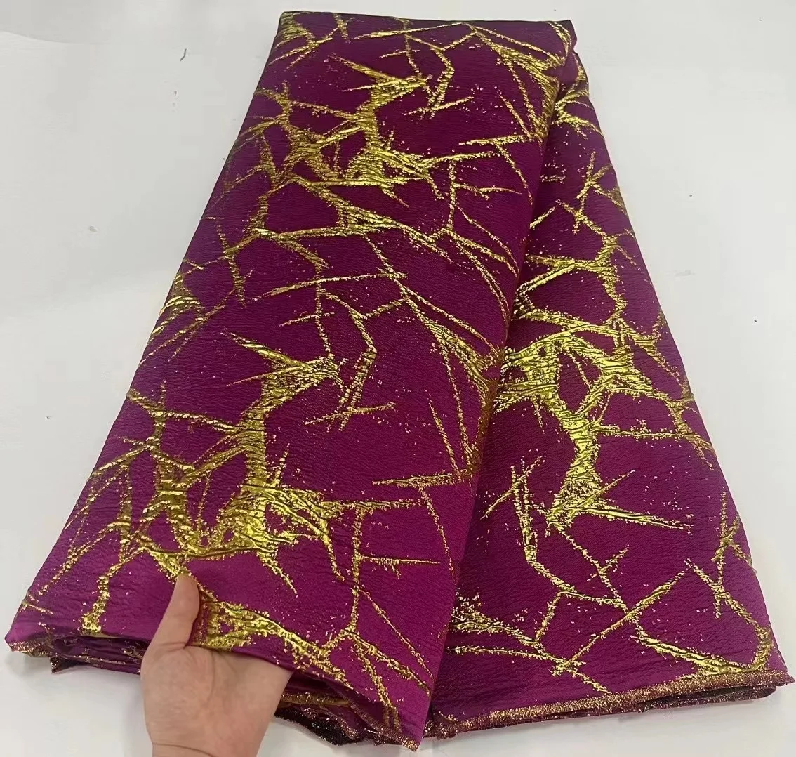 

Wine African Tulle Lace Fabric 2022 Satin Nigerian Brocade Gild Jacquard Lace Fabric Ghana Lace For Sew Women Cloth Dress