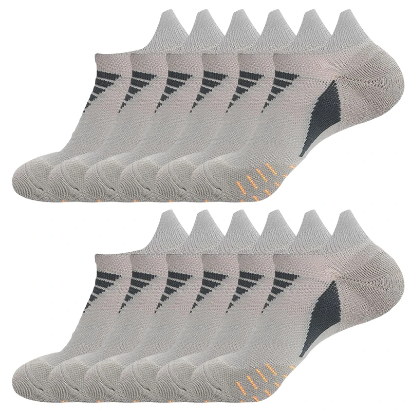 6 Pairs Men Summer Thin Socks Anti-slip Breathable No Sweat Sports Socks Basketball  Running Sock Athletic Ankle Socks Men