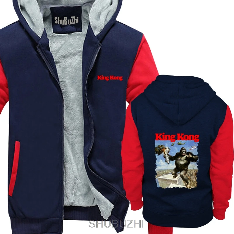 

KING KONG 80's Vintage Movie Men's hoodie Black fashion winter warm thick hoodies black warm coat drop shipping sbz4263